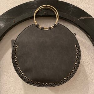 Anthropologie Grey Circle Purse